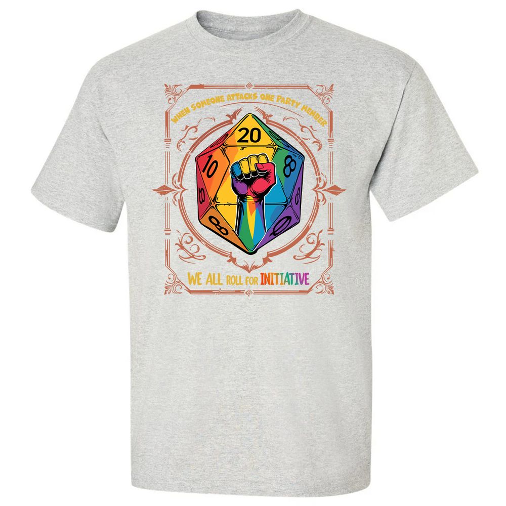 Roll For Initiative Classic Unisex T-Shirt - Ash - 2