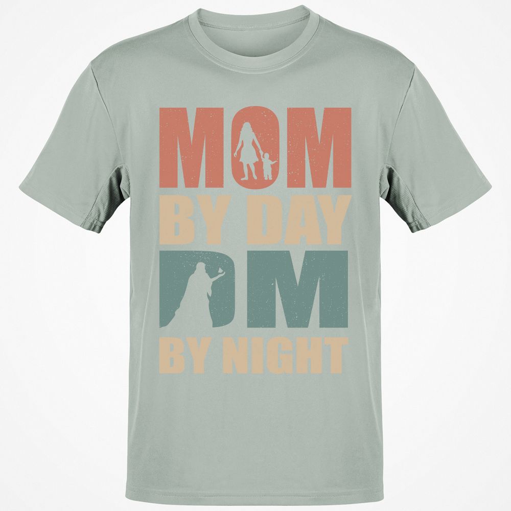 Mom By Day DM By Night Classic Unisex T-Shirt - Ash - 2