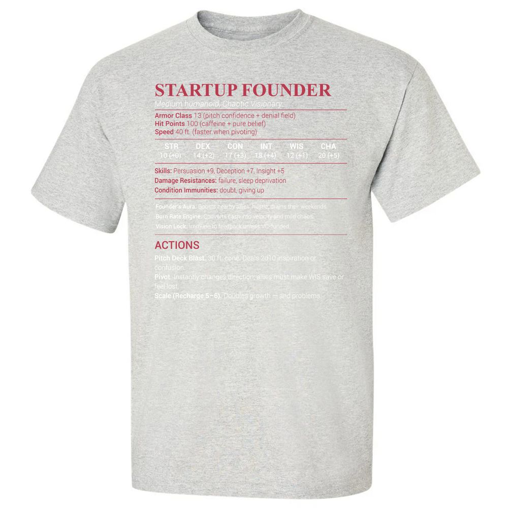 Startup Founder Classic Unisex T-Shirt - Ash - 2