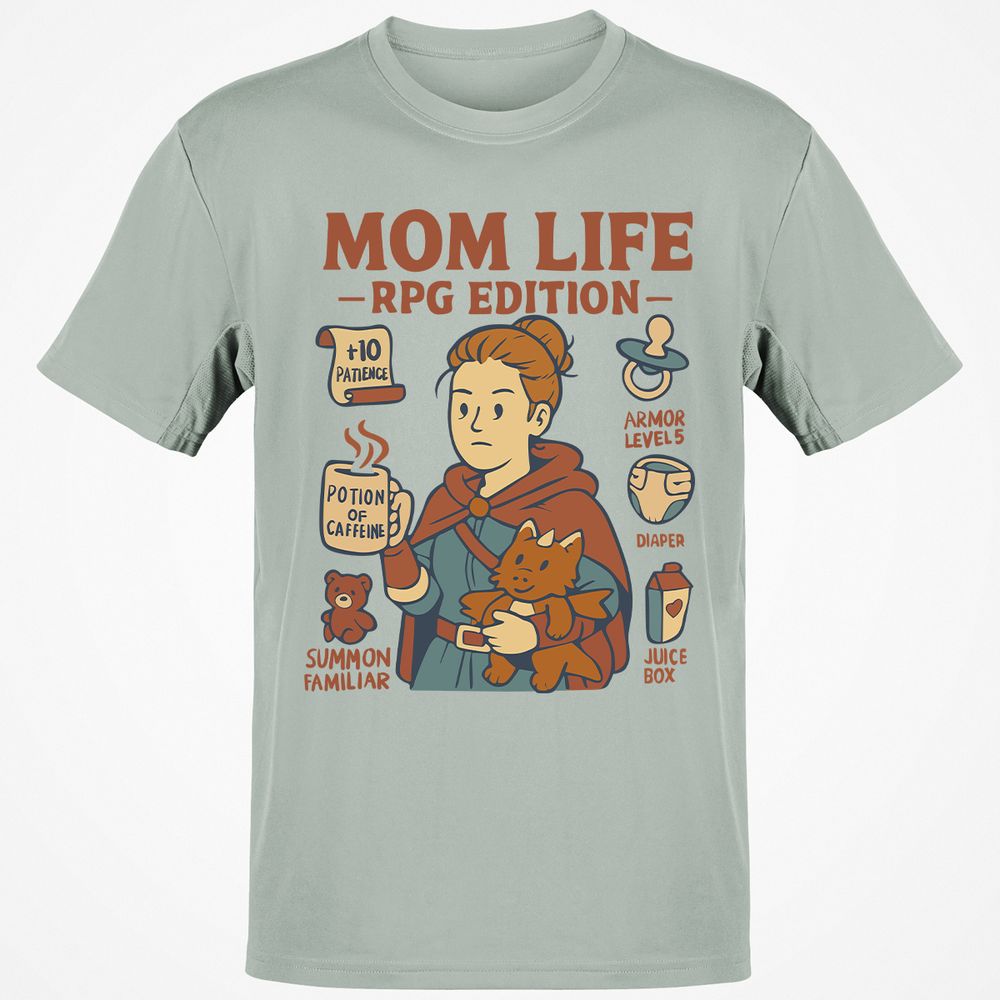 Mom Life RPG Edition Classic Unisex T-Shirt - Ash - 2