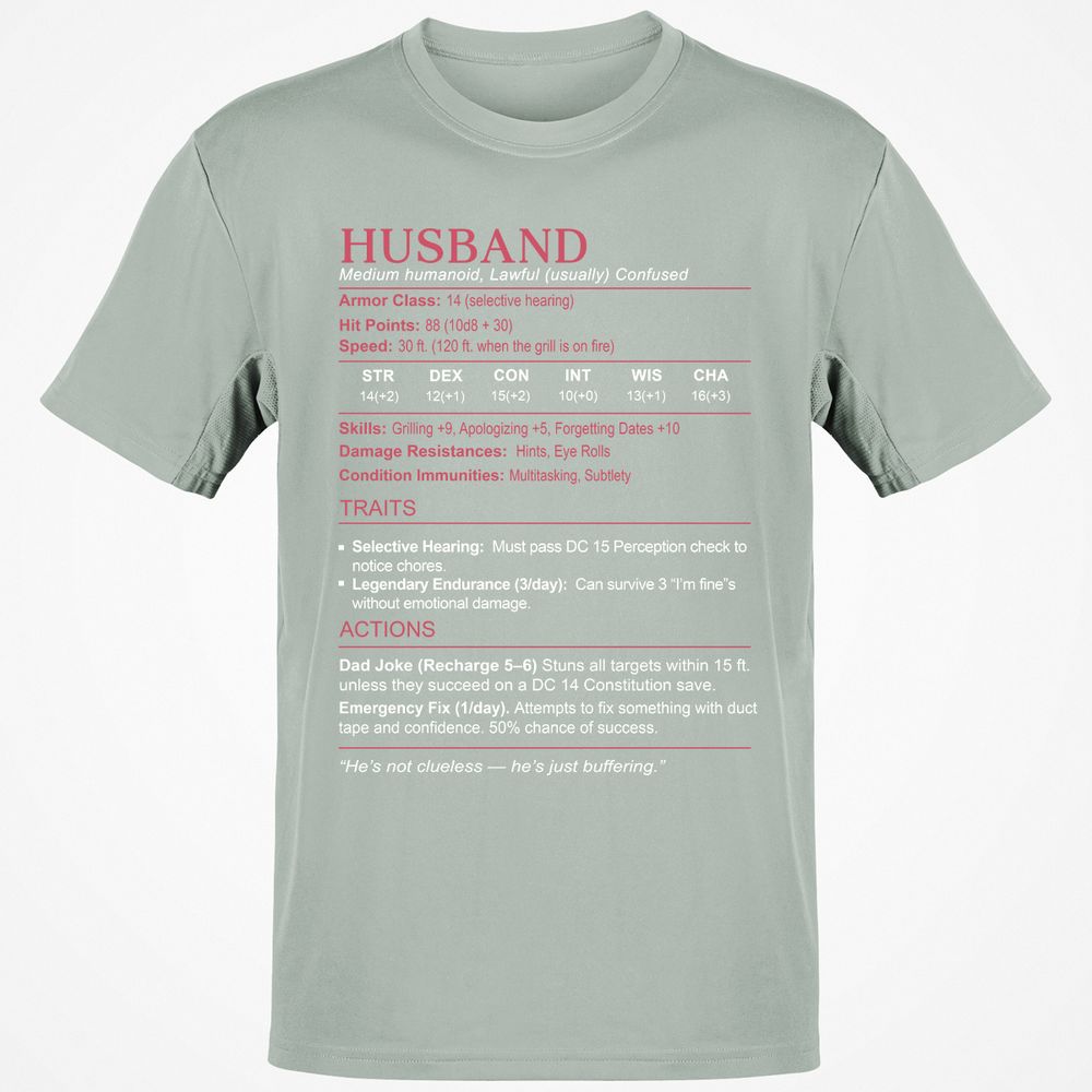 Husband Stats Classic Unisex T-Shirt - Ash - 2
