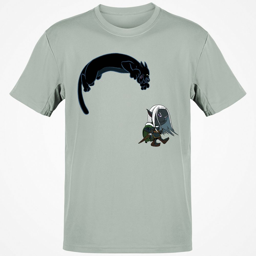 Drizzt And Guenhwyvar Classic Unisex T-Shirt - Ash - 2