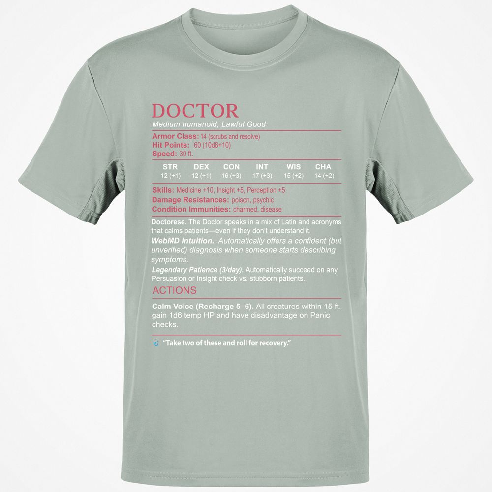 Doctor Stats Classic Unisex T-Shirt - Ash - 2
