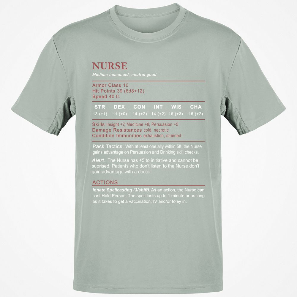 Nurse Stats 2 Classic Unisex T-Shirt - Ash - 2