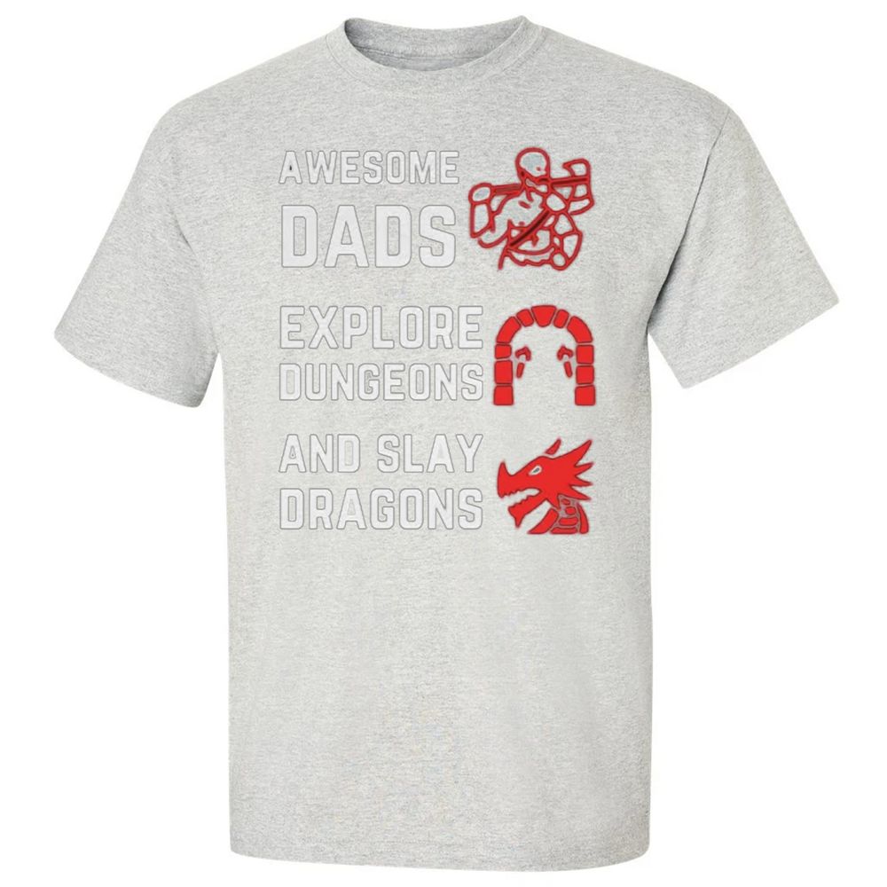 Awesome Dad Fathers Day Classic Unisex T-Shirt - Ash - 2