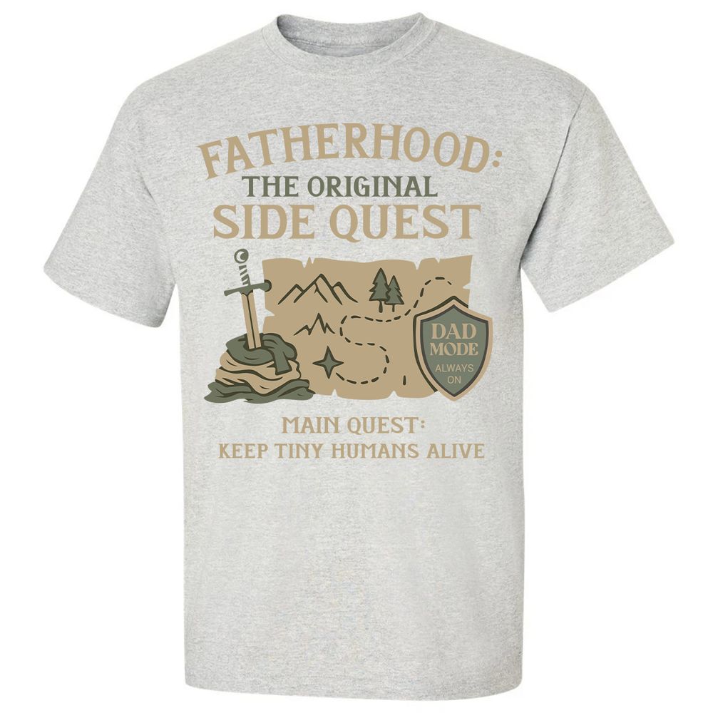 Fatherhood The Original Side Quest Classic Unisex T-Shirt - Ash - 2
