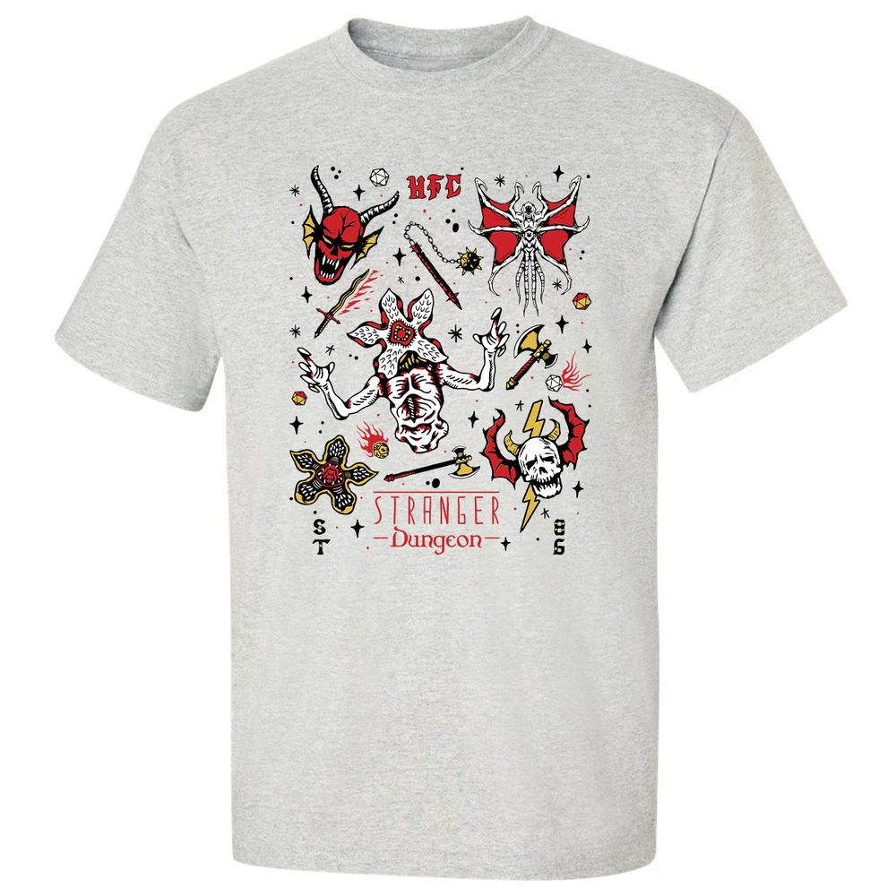STRANGER DUNGEON Classic Unisex T-Shirt - Ash - 2