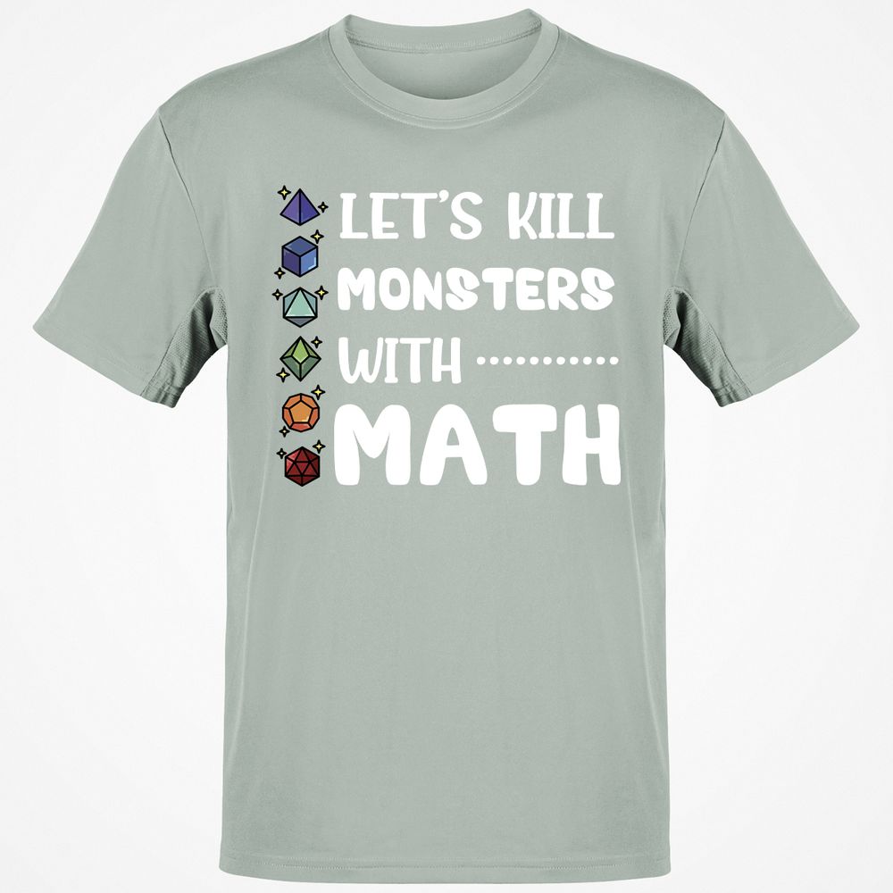 Let's Kill Monsters With Math T-Shirt - Ash - 2