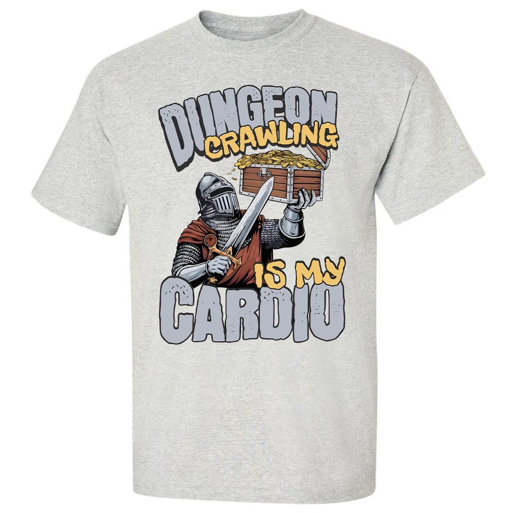 Dungeon Crawling Is My Cardio Classic Unisex T-Shirt - Ash - 2