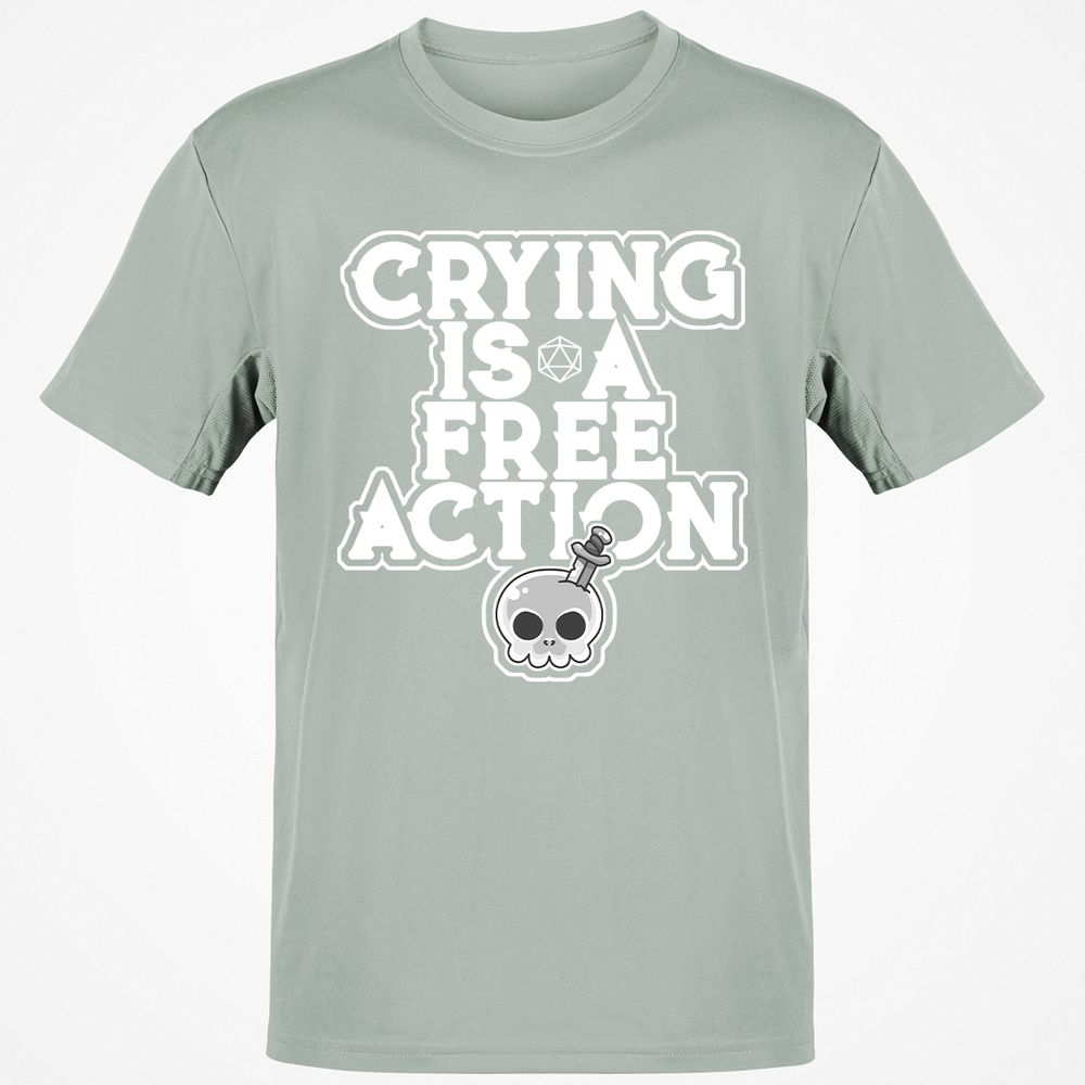 Crying Is A Free Action T-Shirt - Ash - 2