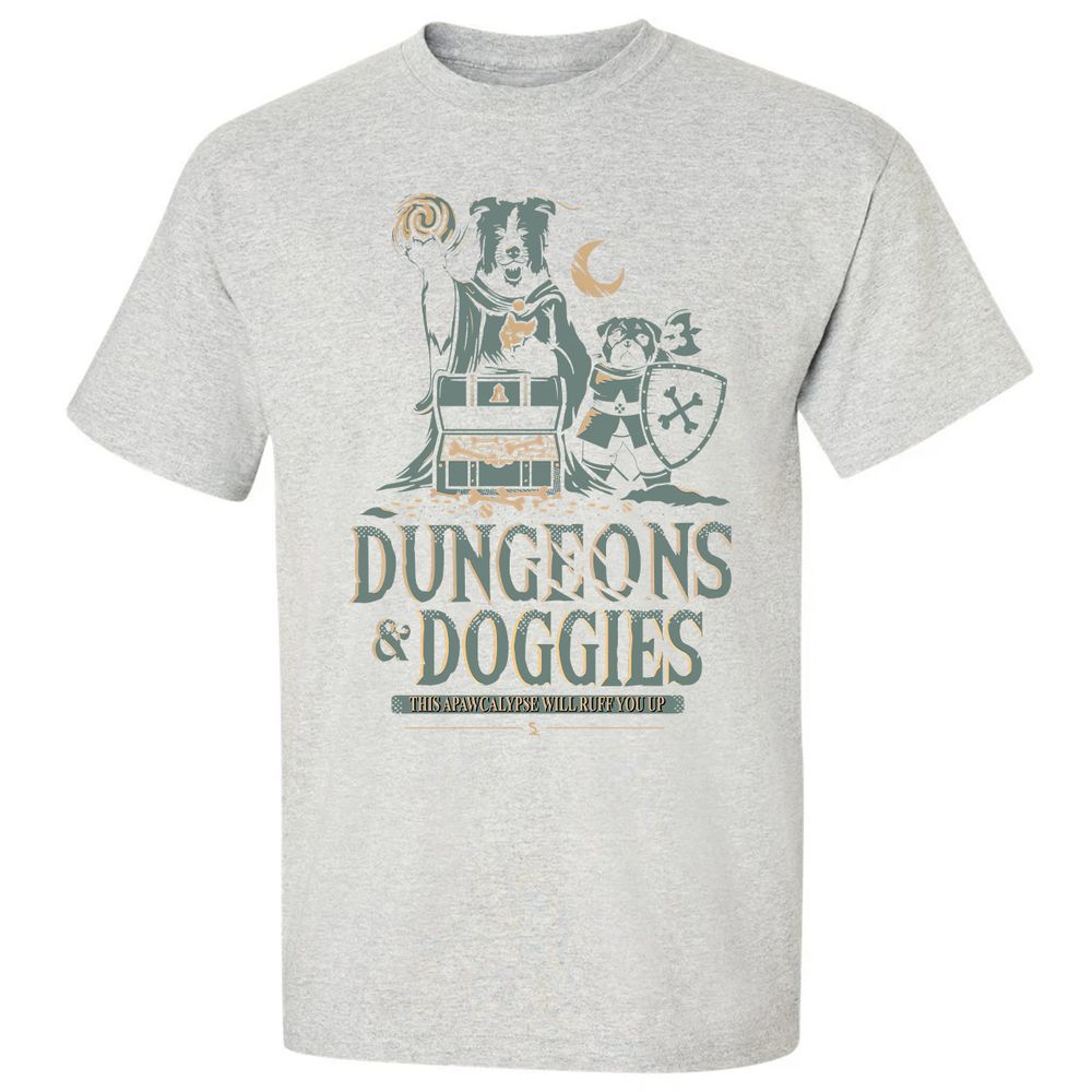 Dungeons & Doggies Classic Unisex T-Shirt - Ash - 2