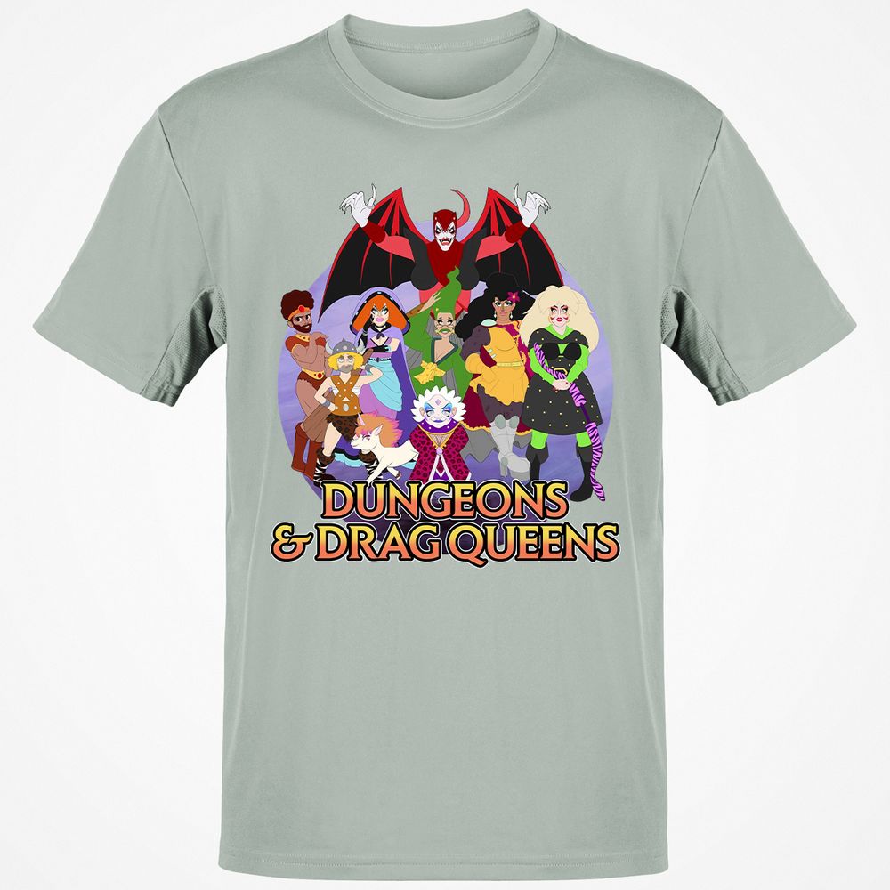 Dungeons n Drag Queens Cartoon Classic Unisex T-Shirt - Ash - 2