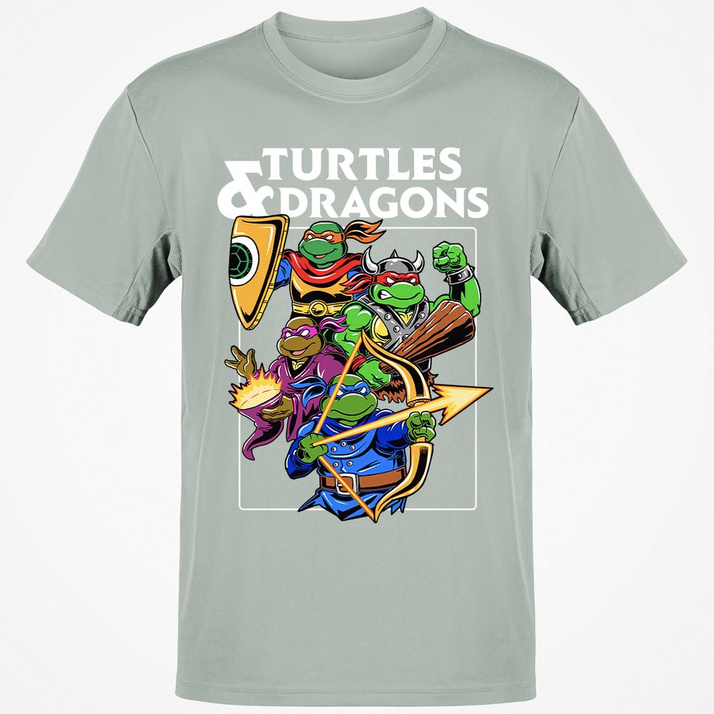 Turtles & Dragons Classic Unisex T-Shirt - Ash - 2