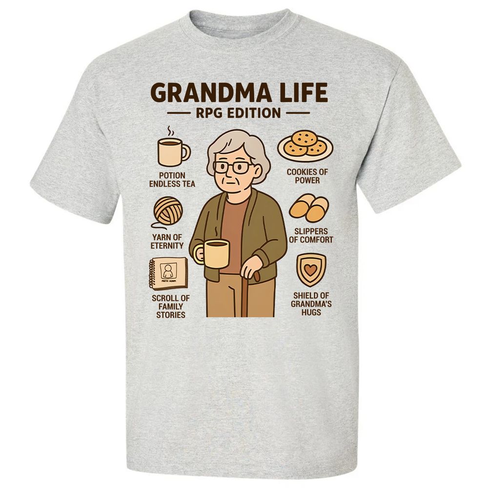 Grandma Life RPG Edition Classic Unisex T-Shirt - Ash - 2