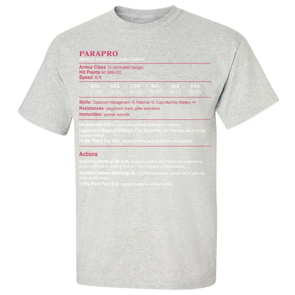 para Classic Unisex T-Shirt - Ash - 2
