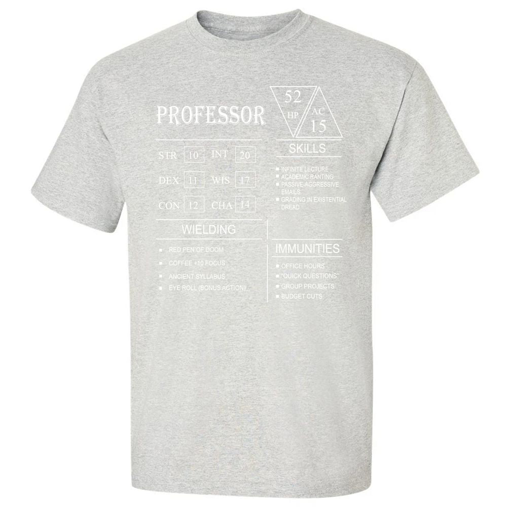 Professor New Classic Unisex T-Shirt - Ash - 2