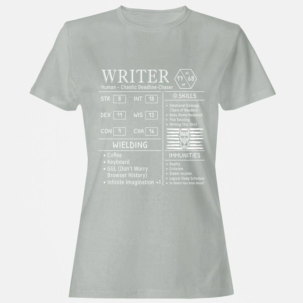 Writer Stats New Women's T-Shirt - Ash - 2