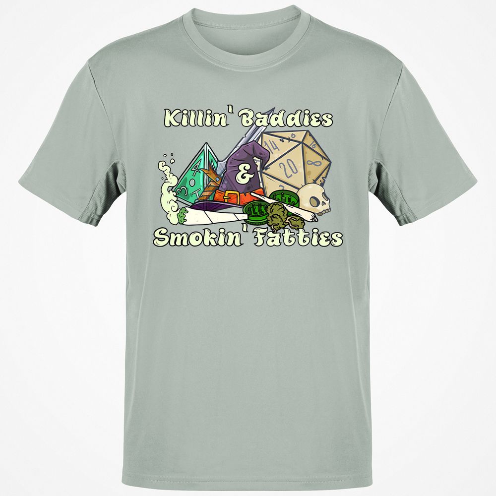 Killin' Baddies Smokin' Fatties Classic Unisex T-Shirt - Ash - 2