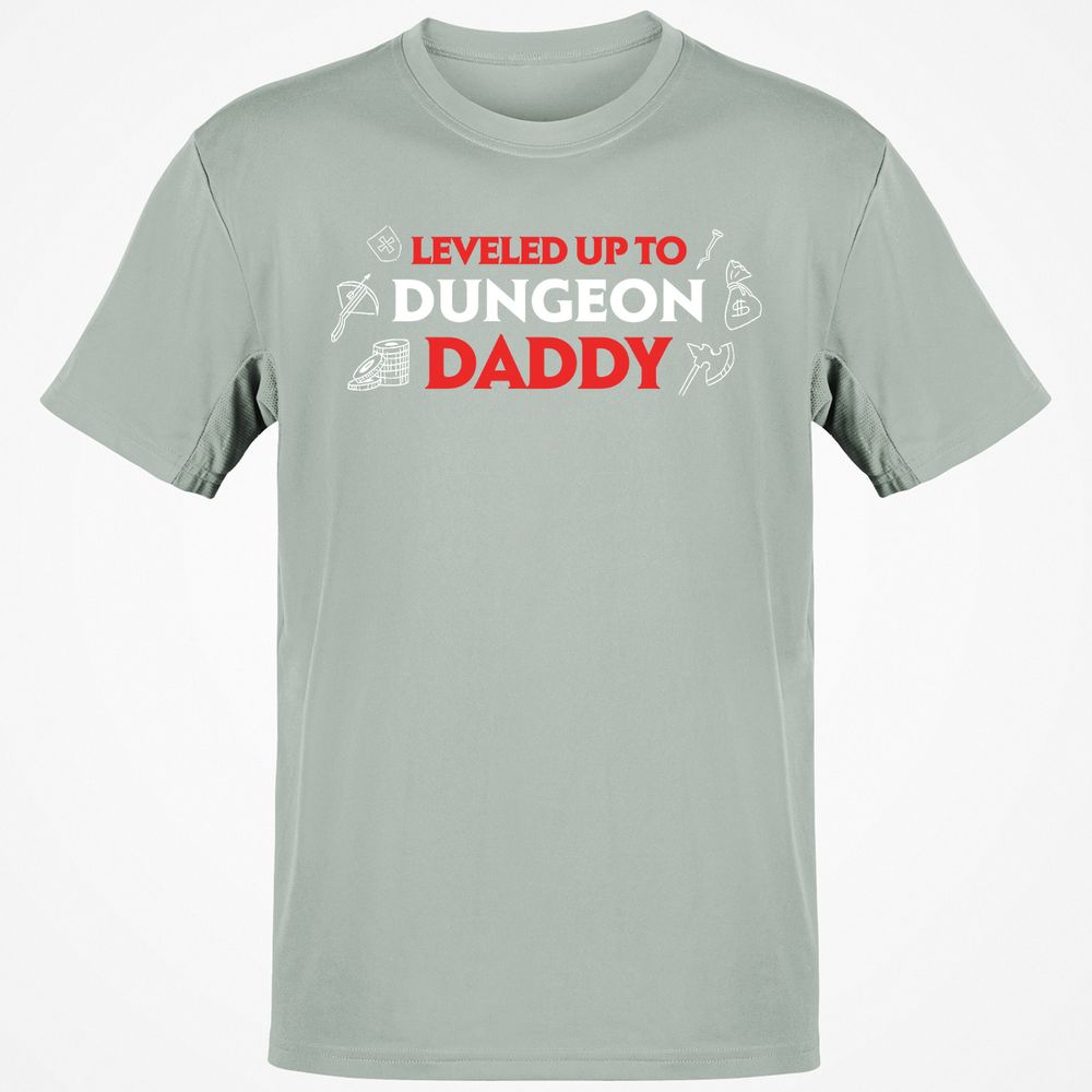 Leveled Up To Dungeon Daddy T-Shirt - Ash - 2