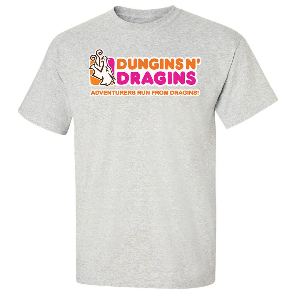 Dungins & Dragins Classic Unisex T-Shirt - Ash - 2