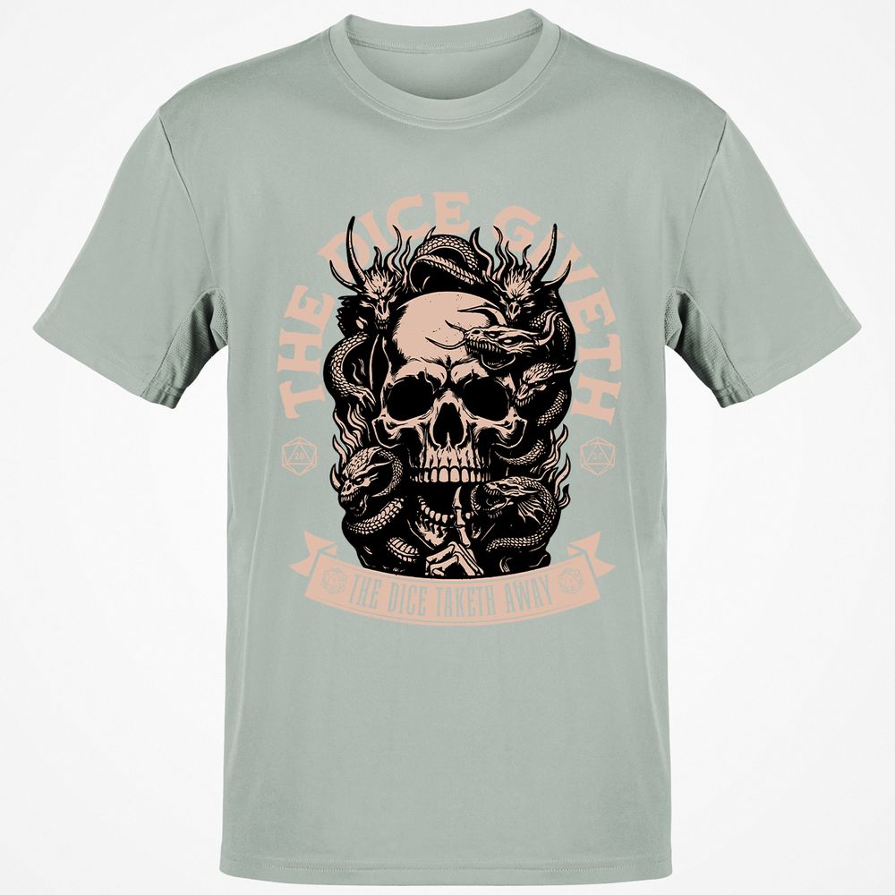 The Dice Giveth The Dice Taketh Away Classic Unisex T-Shirt - Ash - 2