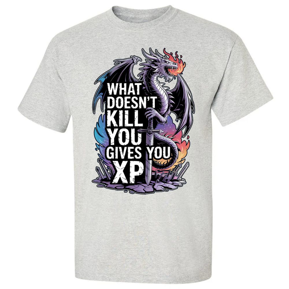What Doesn't Kill You Dragon Classic Unisex T-Shirt - Ash - 2