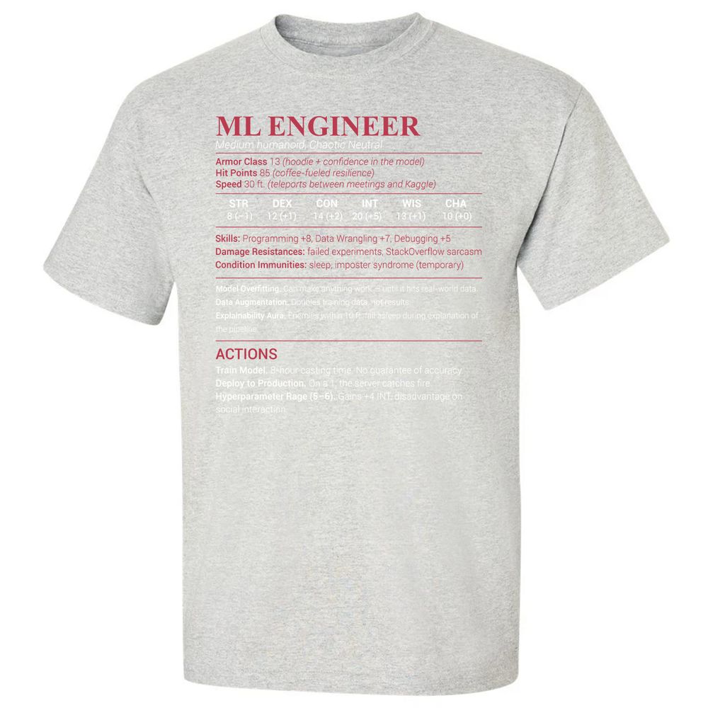 ML Engineer Classic Unisex T-Shirt - Ash - 2