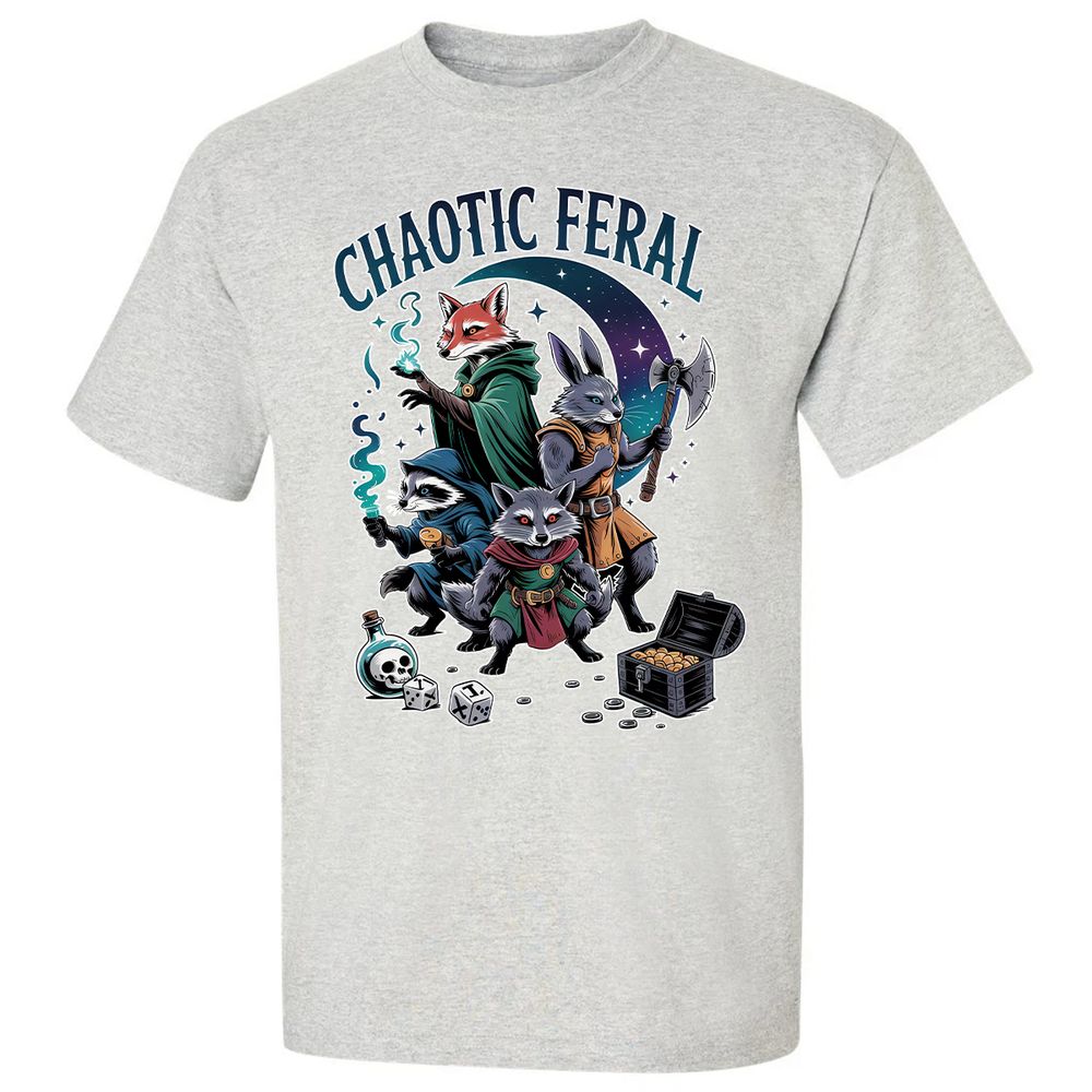 Chaotic Feral Classic Unisex T-Shirt - Ash - 2