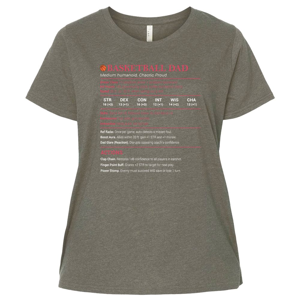 Basketball Dad Ladies Curvy Jersey - Bamboo Blackout - 2