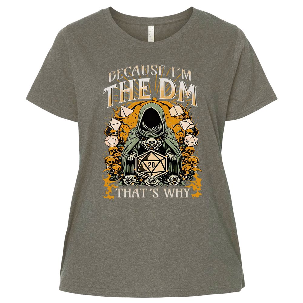 Because I'm DM That's Why Ladies Curvy Jersey - Bamboo Blackout - 2