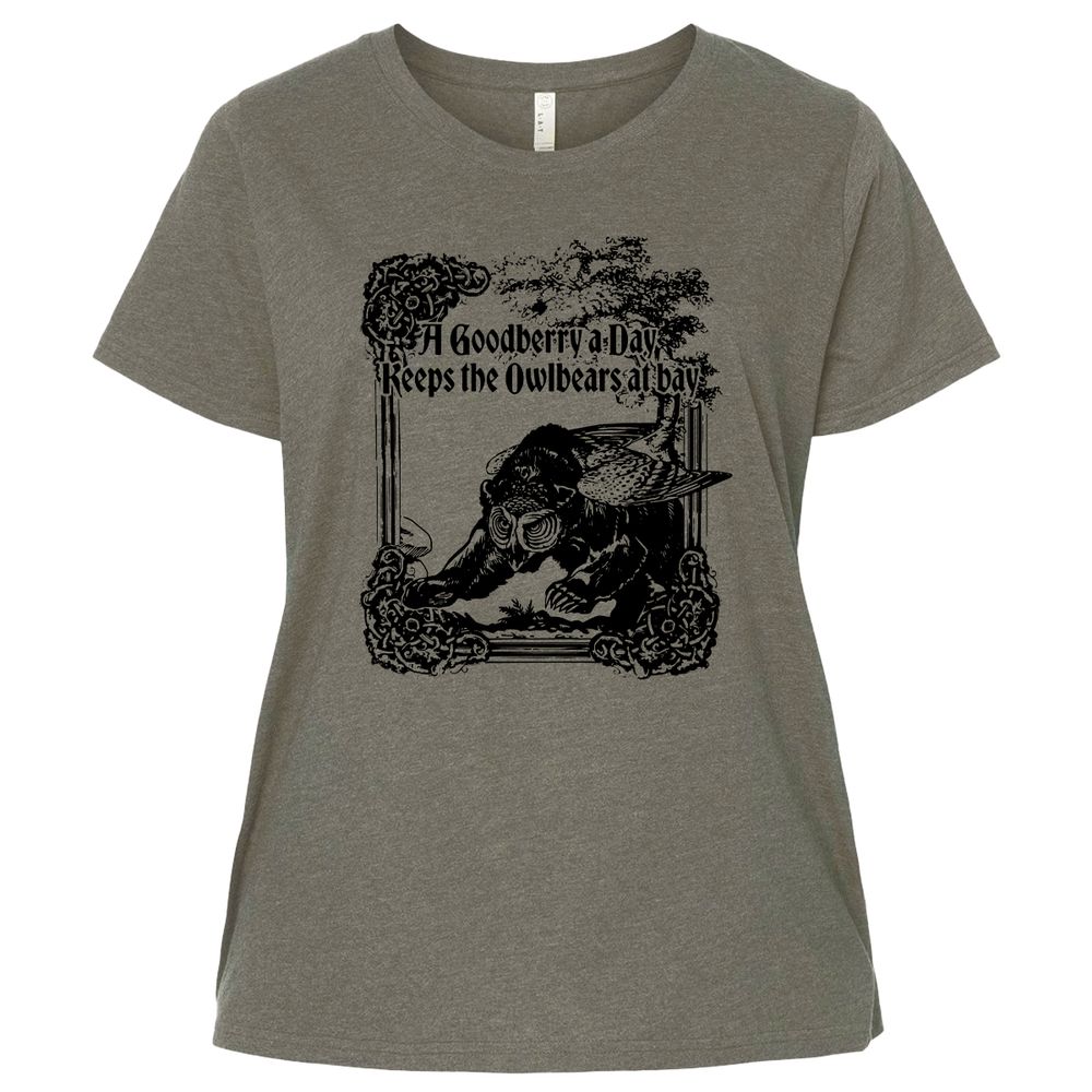 A Goodberry A Day Keeps The Owlbears At Bay Ladies Curvy Jersey - Bamboo Blackout - 2