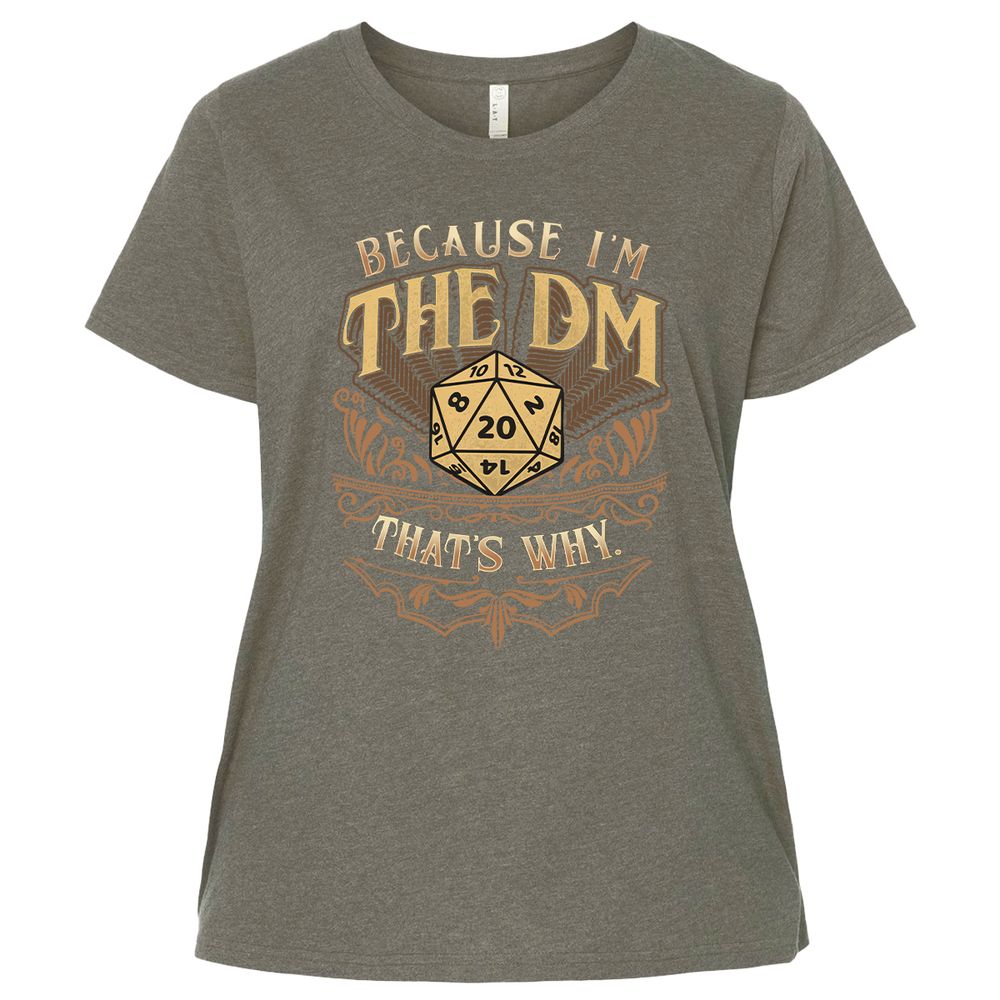 Because I'm The Dm That's Why Ladies Curvy Jersey - Bamboo Blackout - 2