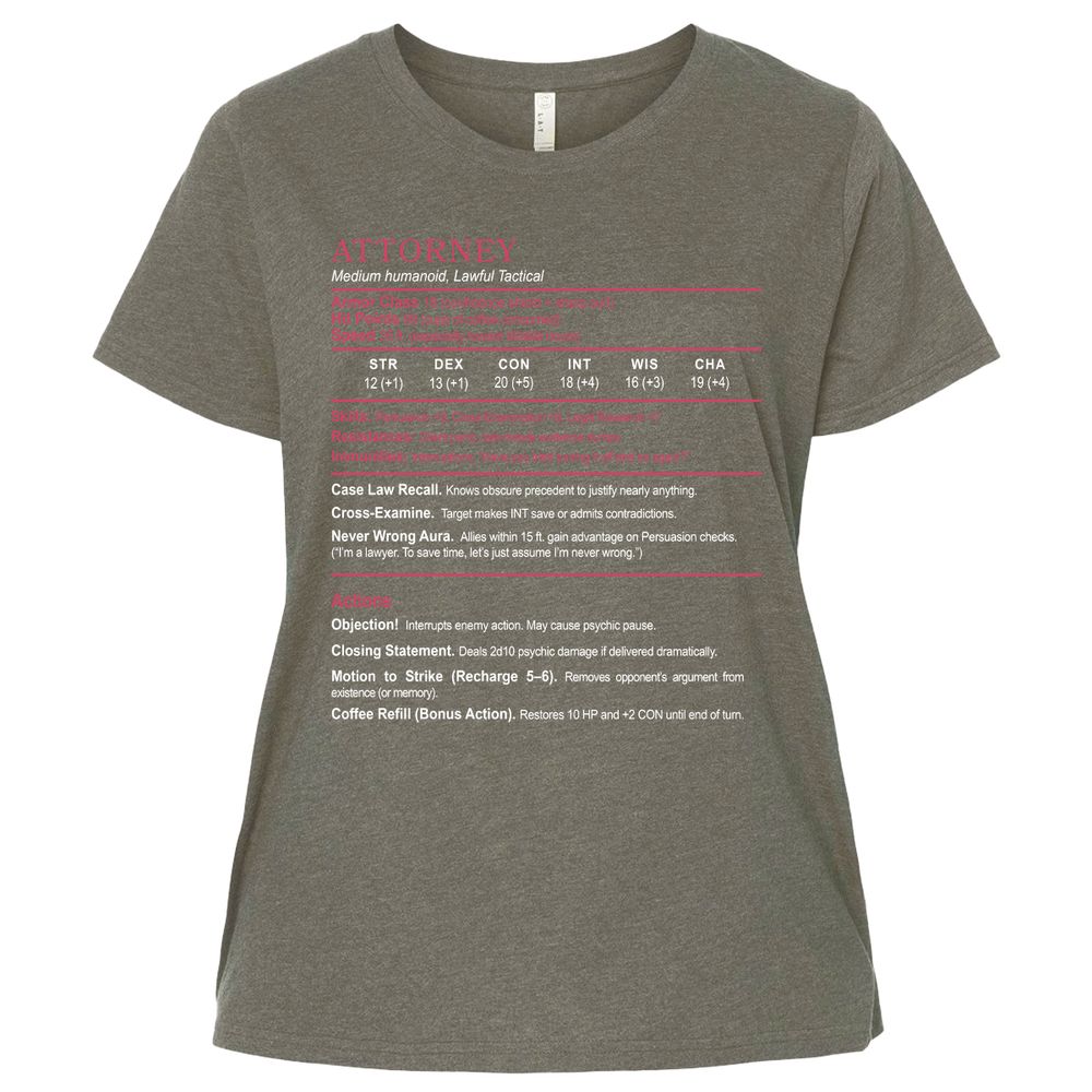 Attorney Ladies Curvy Jersey - Bamboo Blackout - 2