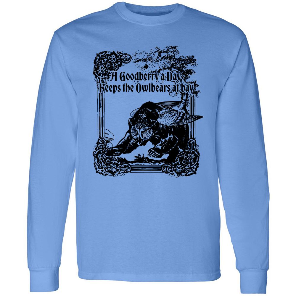 A Goodberry A Day Keeps The Owlbears At Bay Long Sleeve T-Shirt - Carolina Blue - 2