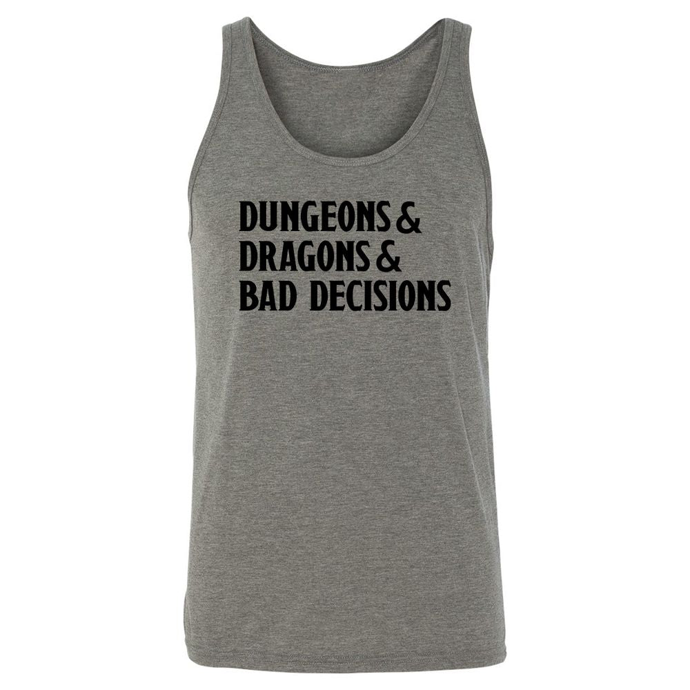 Bad Decisions Unisex Jersey Tank - Grey Triblend - 2