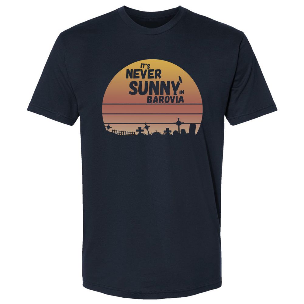Vintage It's Never Sunny In Barovia Premium Unisex T-Shirt - Midnight Navy - 2