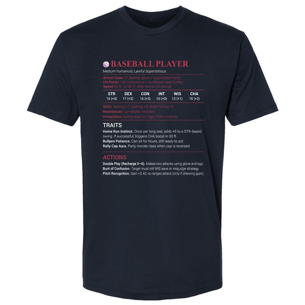 Baseball Player Premium Unisex T-Shirt - Midnight Navy - 2