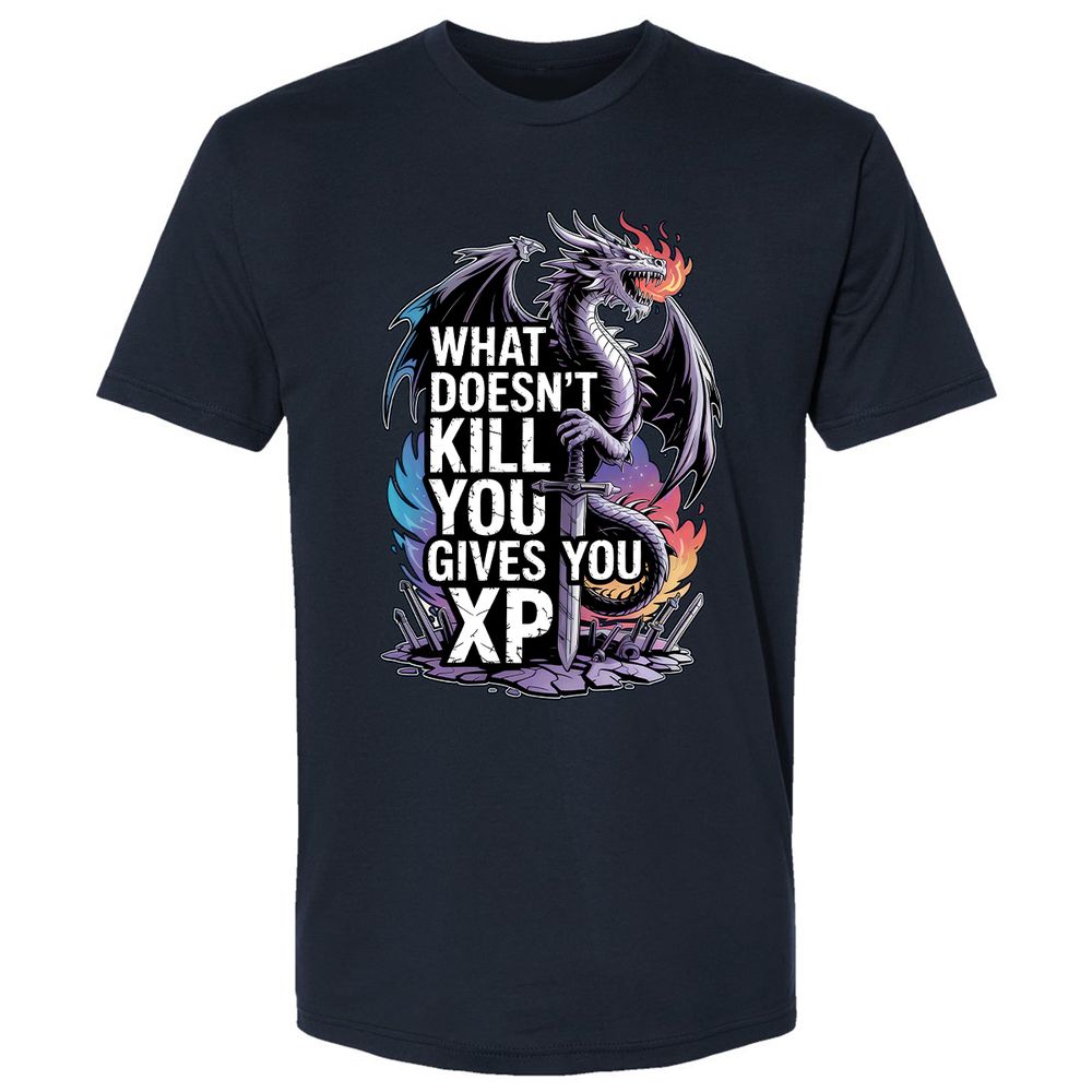 What Doesn't Kill You Dragon Premium Unisex T-Shirt - Midnight Navy - 2