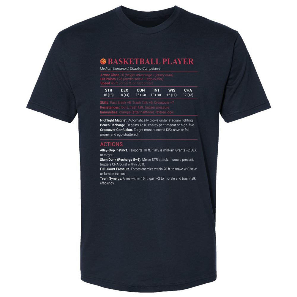 Basketball Player Premium Unisex T-Shirt - Midnight Navy - 2