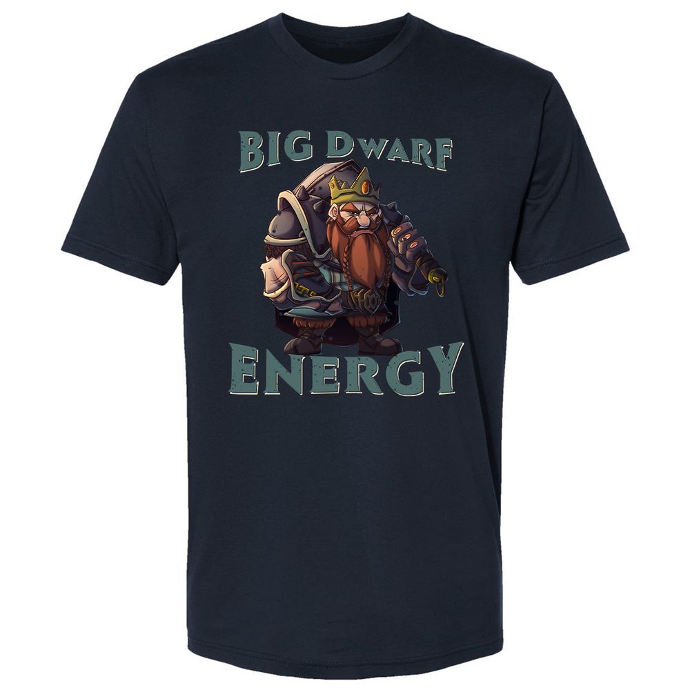 Big Dwarf Energy Premium Unisex T-Shirt - Midnight Navy - 2