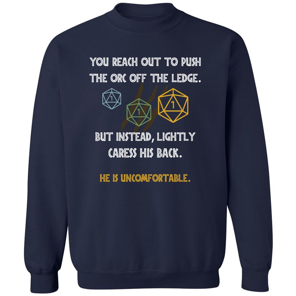YOU REACH OUT TO PUSH Classic Unisex Sweatshirt - Navy - 2