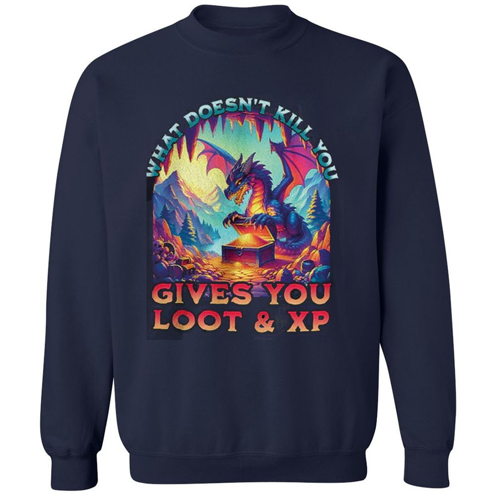 What Doesn't Kill You Give You Loot & XP Classic Unisex Sweatshirt - Navy - 2