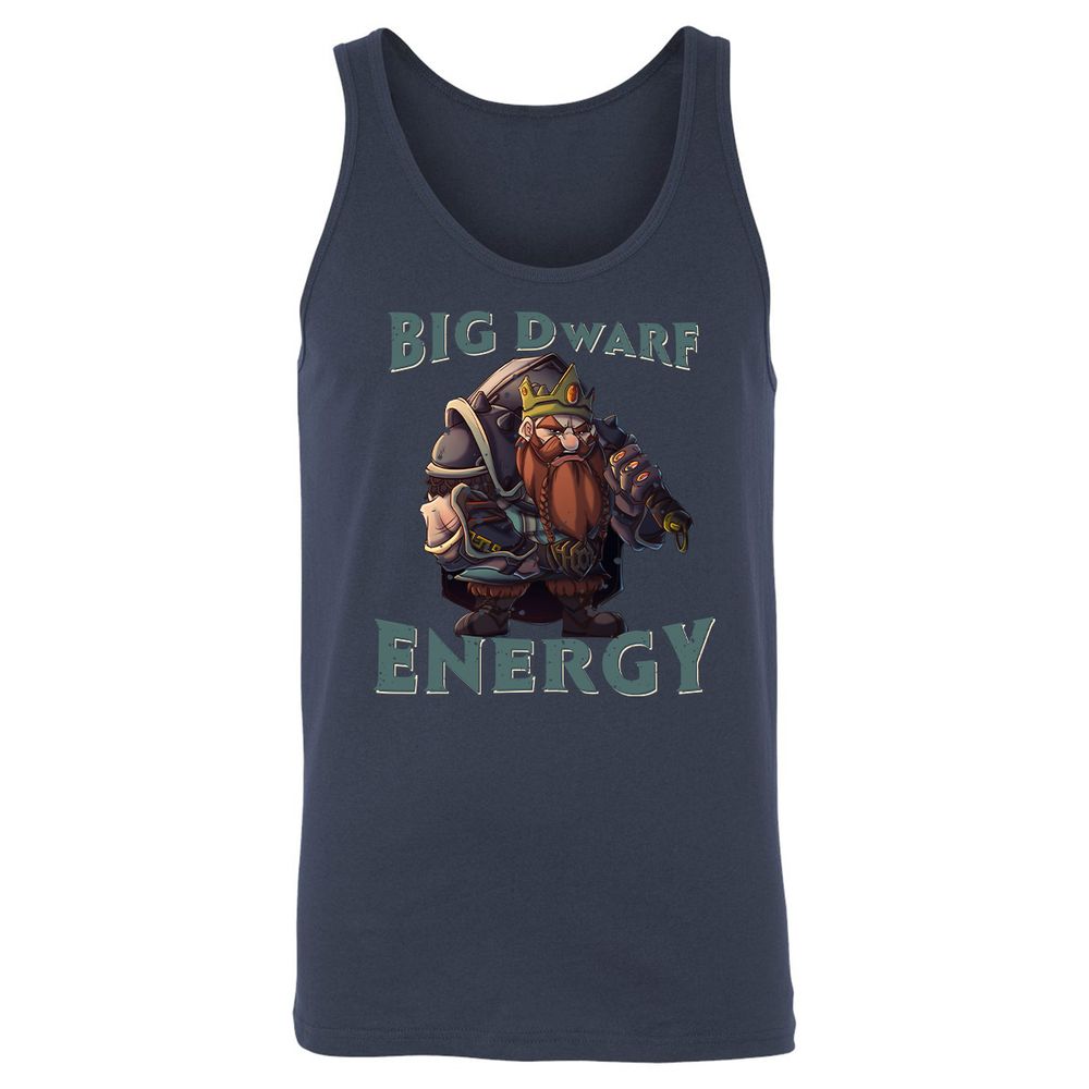 Big Dwarf Energy Unisex Jersey Tank - Navy - 2