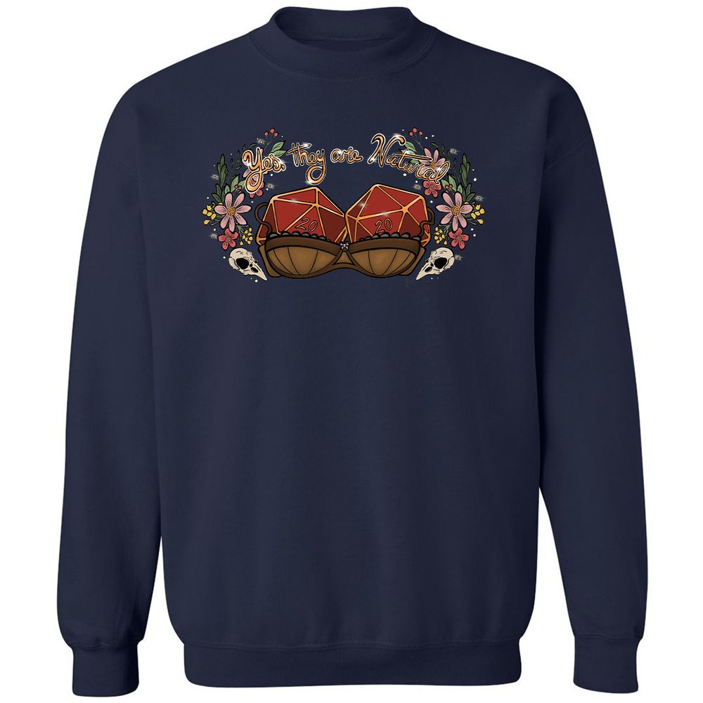 Yes They're Natural Classic Unisex Sweatshirt - Navy - 2