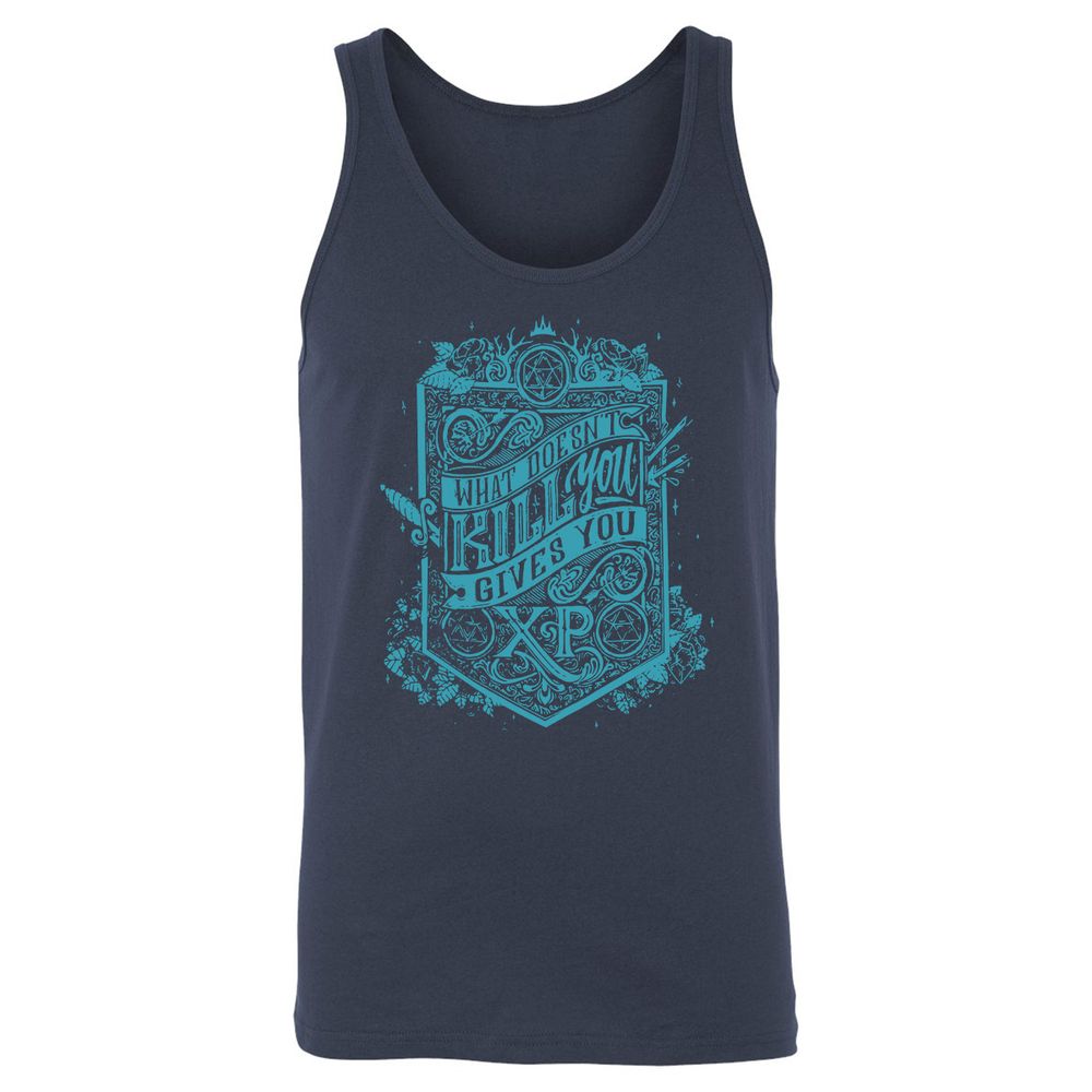 What Doesn't Kill You Gives You XP Unisex Jersey Tank - Navy - 2