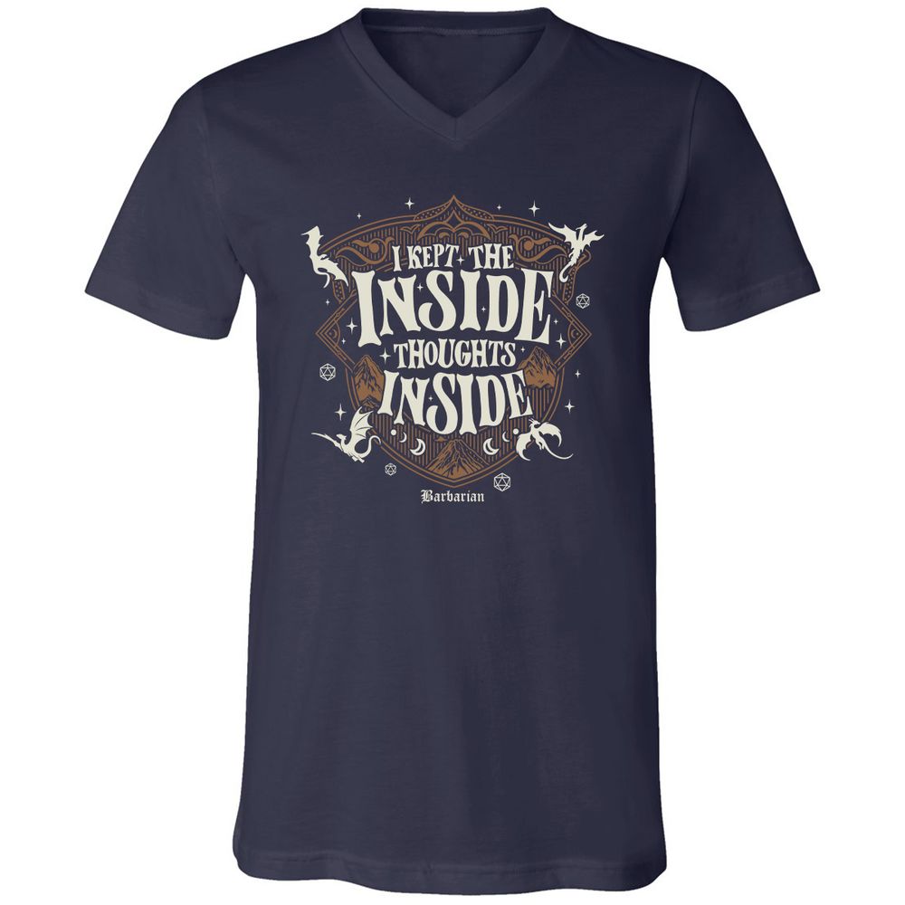 Barbarian I Kept The Inside Thoughts Inside - Navy - 2