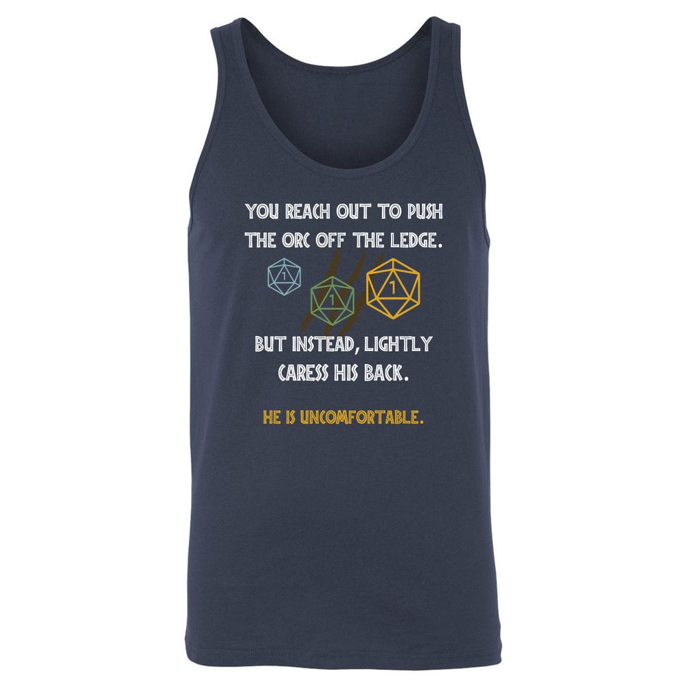 YOU REACH OUT TO PUSH Unisex Jersey Tank - Navy - 2