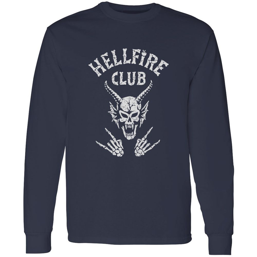 Hellfire Club Long Sleeve T-Shirt - Navy - 2