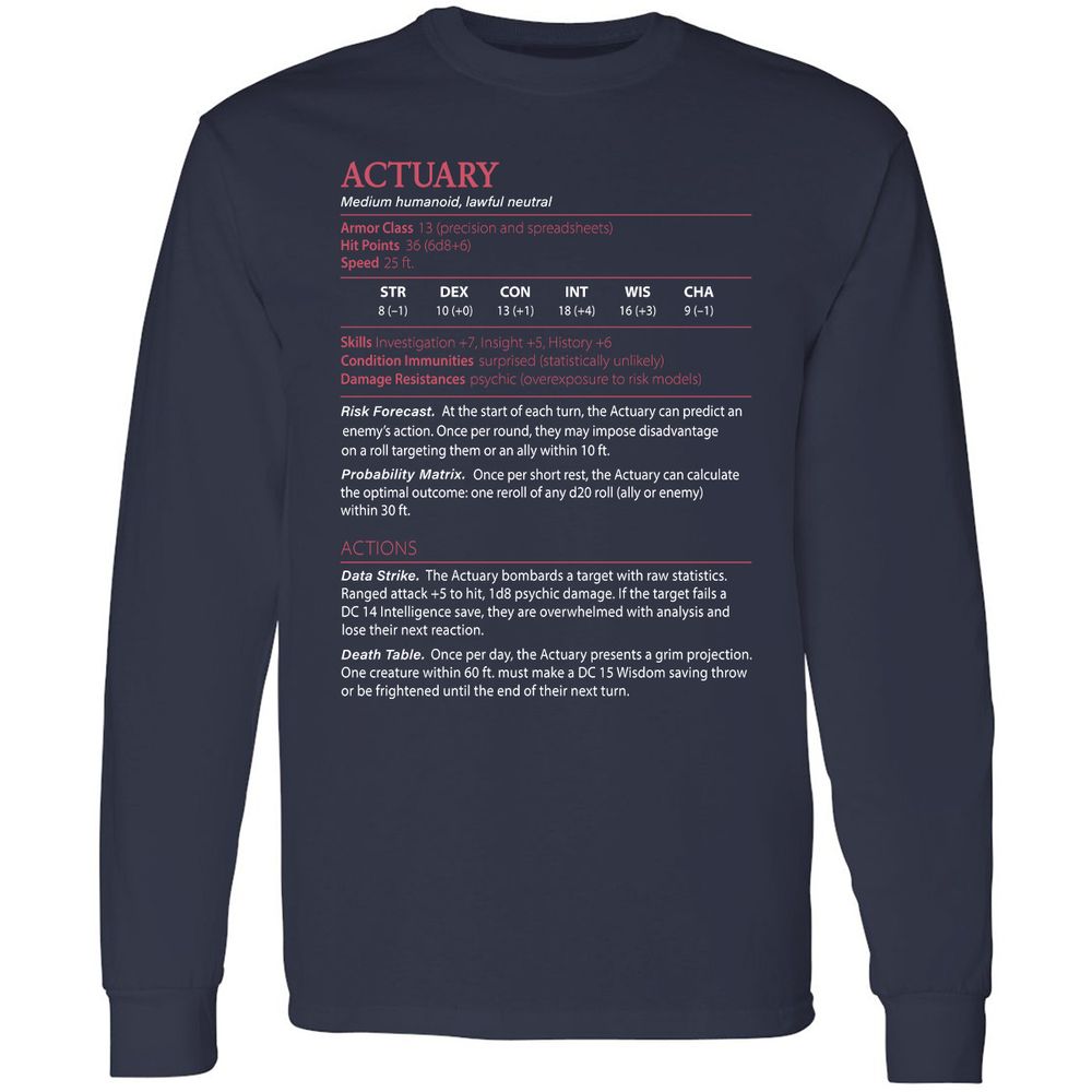 Actuary Stats - Navy - 2