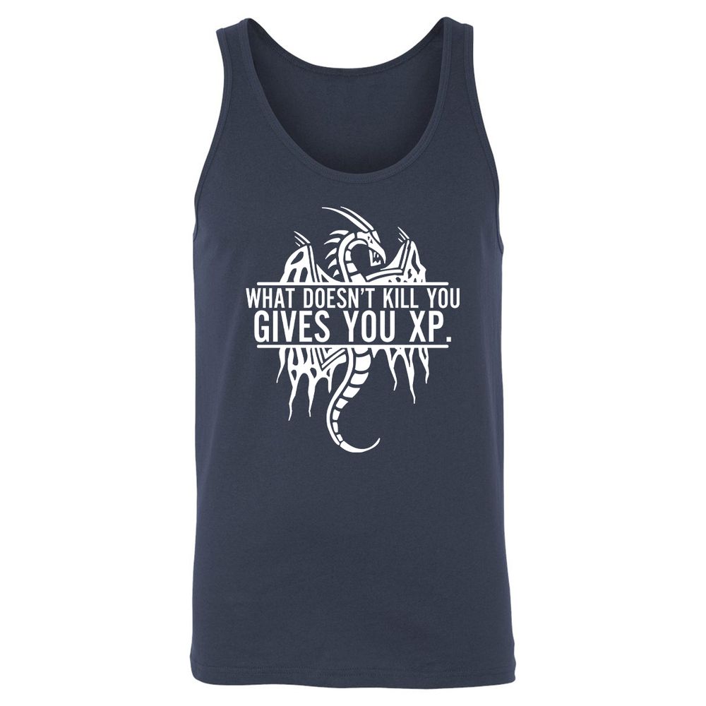 What Doesn't Kill You Unisex Jersey Tank - Navy - 2